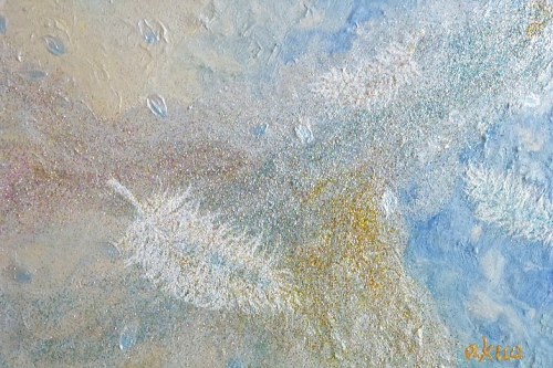 麻璃亜のヒーリングアート「Angels of Heaven」天上界に舞う天使達をイメージして描いた作品 (日本画) /【第21回 雪舟国際美術協会展/国立新美術館】【ジャパン・フェスティバル・ベルリン2015】展示作品